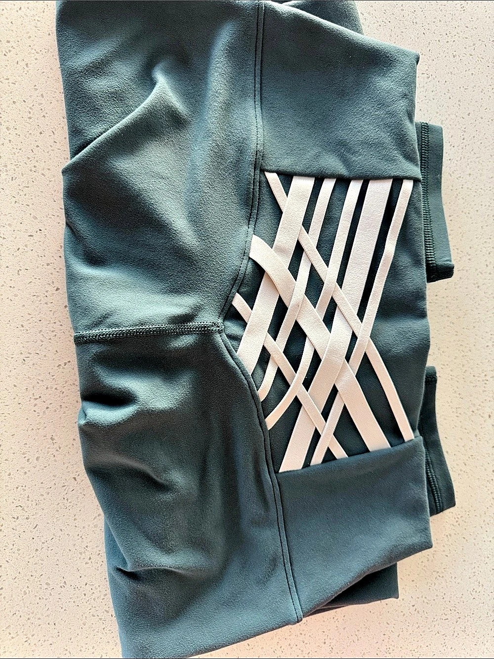 Fabletics Dynamic High-Waisted Lattice 7/8 Leggings Green- M